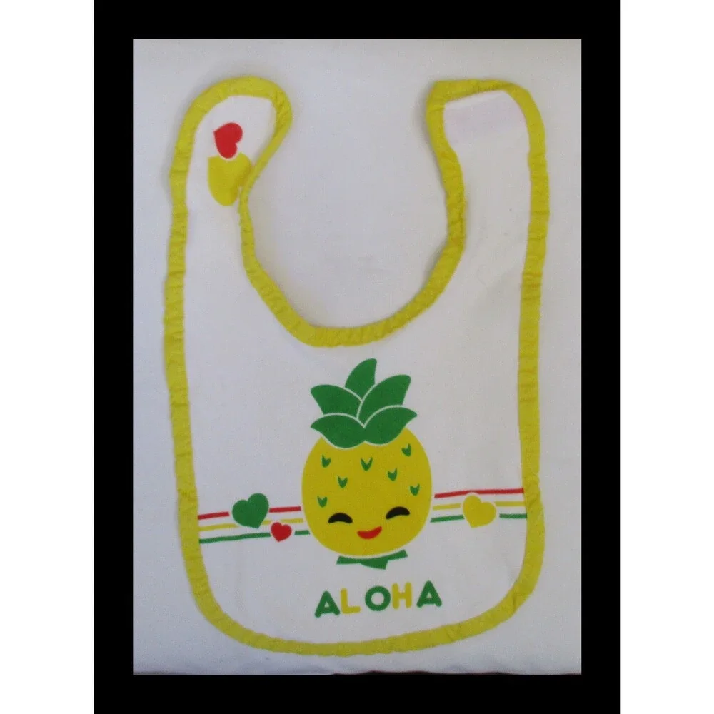 Aloha Pineapple Baby Bib Gently Used
